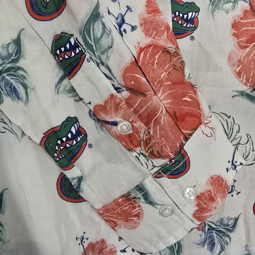 Wes & Willy Florida Gators UF College Crepe Full-Button Swimsuit Cover-Up NWT - Picture 8 of 9